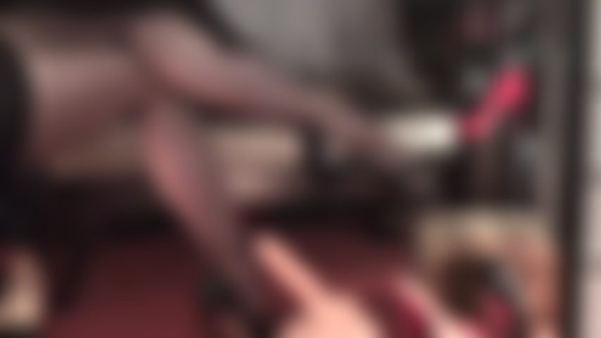 Fabulous legs and feet in seamed pantyhose and black heels have your cock begging for attention.