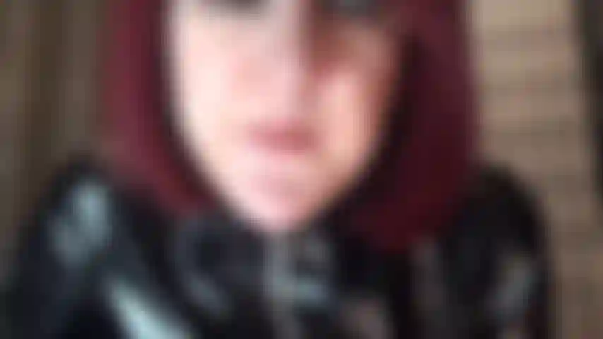 Spit fetish, seamed garter stockings, pvc and giant black strap-on.