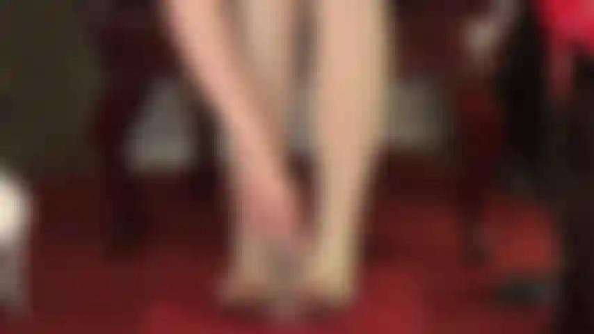 Spit drenched nylon footjob with views from the front and behind in pantyhose and white stockings layers.