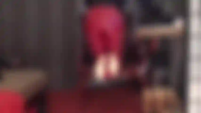 Pantyhose feet and stiletto tease in red leather - mistress vivian in red leather pants and matching high heel pumps kicks her shoes off so you can worship her beautiful soft nylon soles and leather-clad bottom.