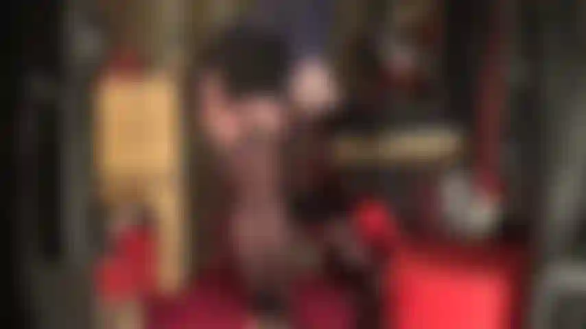 Seamed black stockings and garters over glossy pantyhose. Oh my, what a view! The tease with garter straps, sexy legs and perfect butt... Mmmm.