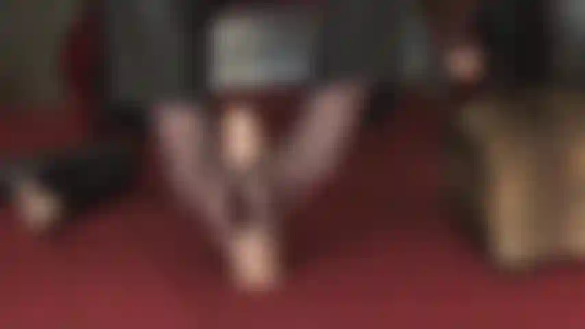 Your slave cock gets the treatment by mistress vivian's feet in pantyhose and hands in leather gloves.