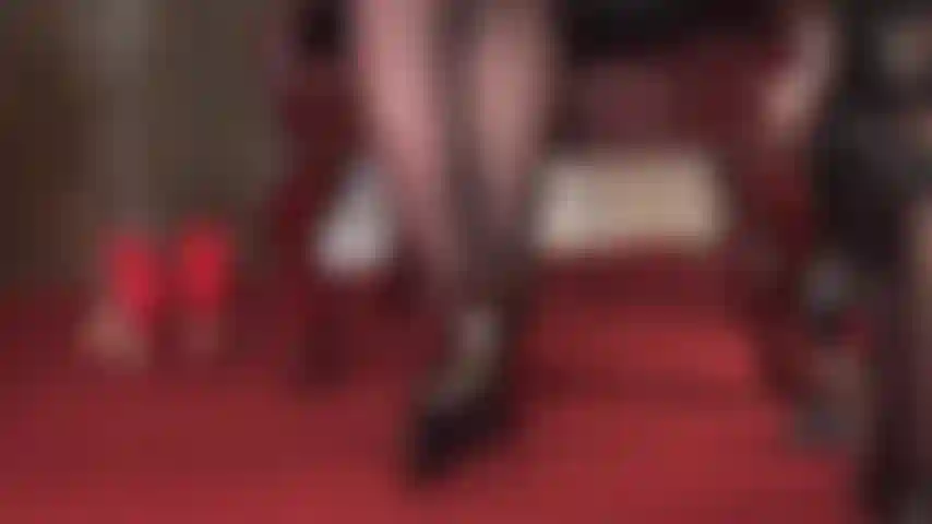 High arches, pantyhose foot worship in pretty prada leather pumps.