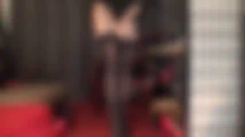 In between mistress' legs in glossy garter pantyhose - facesitting, crotch tease and ass worship in shiny nude pantyhose.