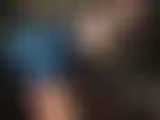 Handjob in blue latex dress.