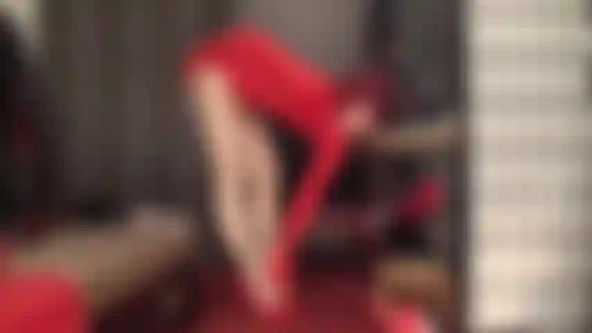 Slow sensual foot and leg tease in glossy nude pantyhose. Mistress knows your weakness for her long shiny legs, her perfect feet, her high arches...