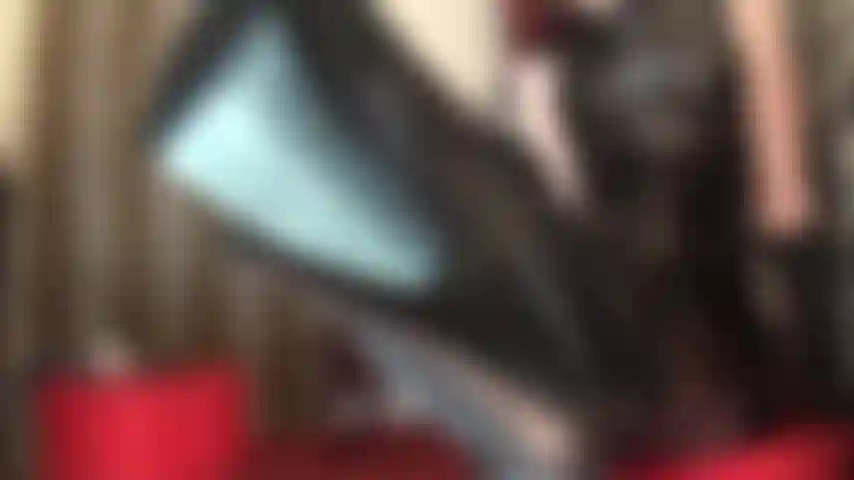 Leather boot mistress - your leather sub heart beats a little faster as mistress shows off her collection of leather knee highs, overknees and patent leather boots, finishing you off with her leather gloved hands on your cock.