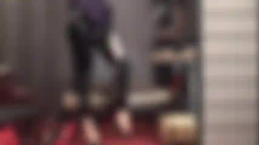 Strap-on domination and ass worship in slick black pvc leggings - mistress thrusts her nylon covered thick cock into your fuckholes.