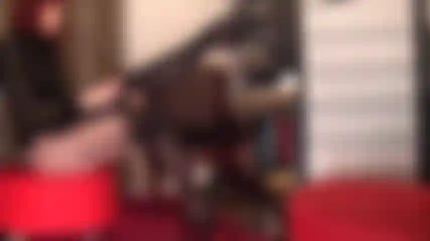 Messy squirting dildo fun with crossed legs in a pair of stocking and garters patterned pantyhose and tall platform mules.