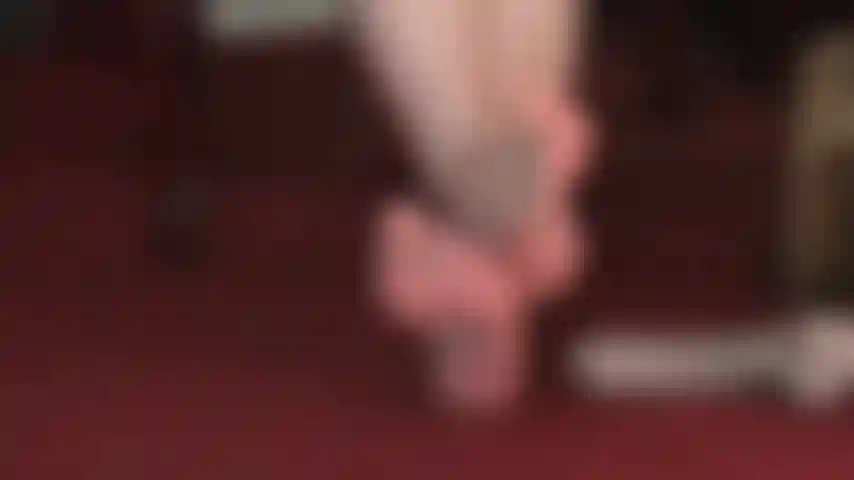 Under mistress' bare feet - footfetish, spread toes, soles, foot worship, high arches, trampling, ballbusting, cbt.