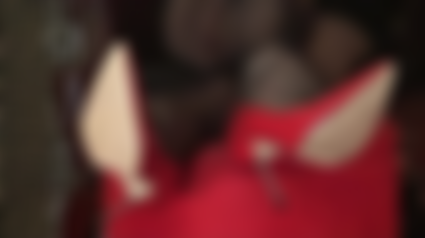 High heel and foot domination - quietly will you be kneeling at mistress vivian's feet as she rests them on a footstool, or would you rather be her footstool?