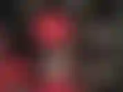 See through red latex mini skirt and black lace top stockings - mistress knows how to tease your slave cock.