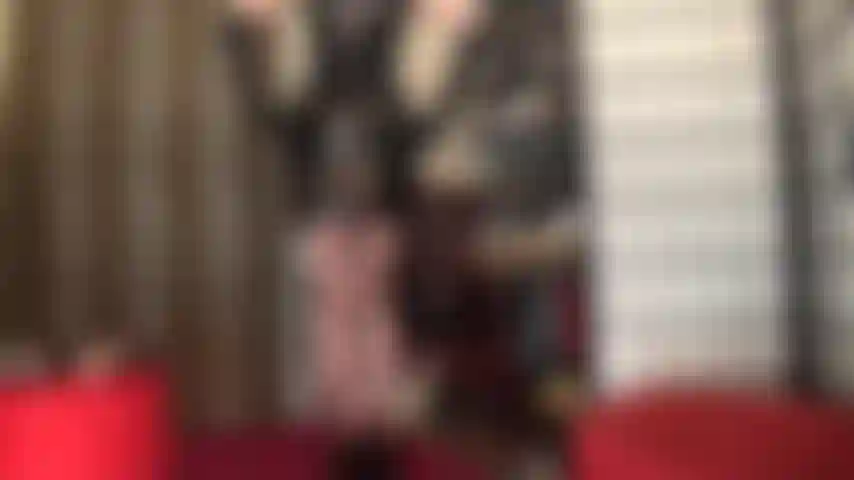 Ass worship in seamed black pantyhose and bare - shiny black pvc dress, ass worship and upskirt views in seamed black pantyhose und bare ass in red panties.