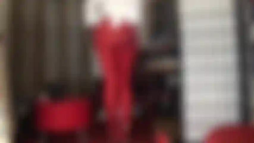 Mistress' legs and ass are so hot in anything tight, red lycra leggings and the glossy golden pantyhose underneath even more. Enjoy stroking yourself to this one!