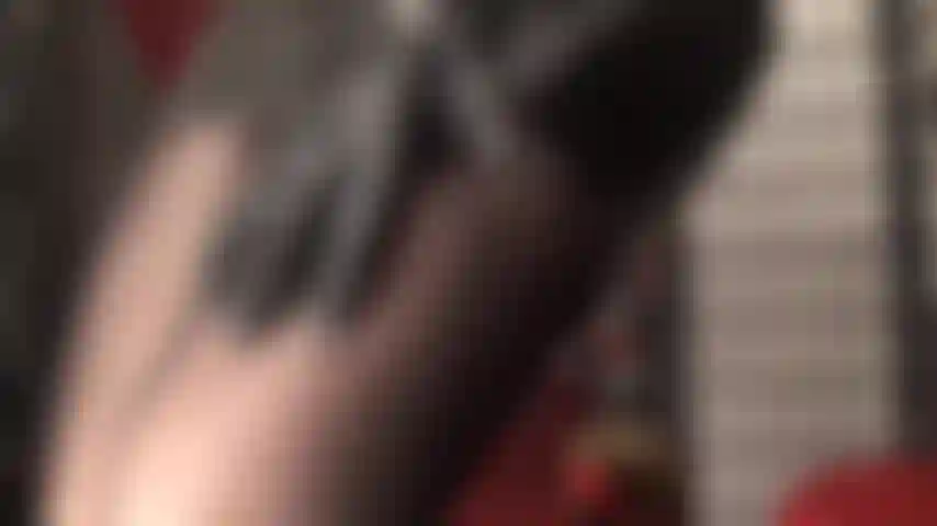 Oil sheen black pantyhose and purple stocking layer.