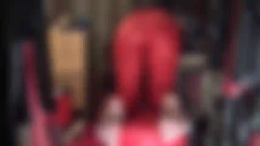 Tight red leggings - ass worship and pantyhose soles right in your face.