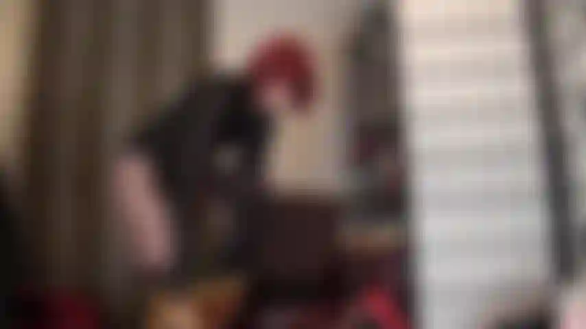 Gold metallic hot shorts and satin panties on garter patterned pantyhose - mistress has your cock dripping for these shiny undies, sexy tights and leather gloves.