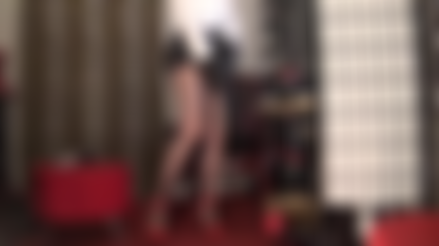 Giant black strapon, pantyhose ass and feet - you want it all... That huge bbc shoved down your throat while you sniff mistress' nylon feet and ass.