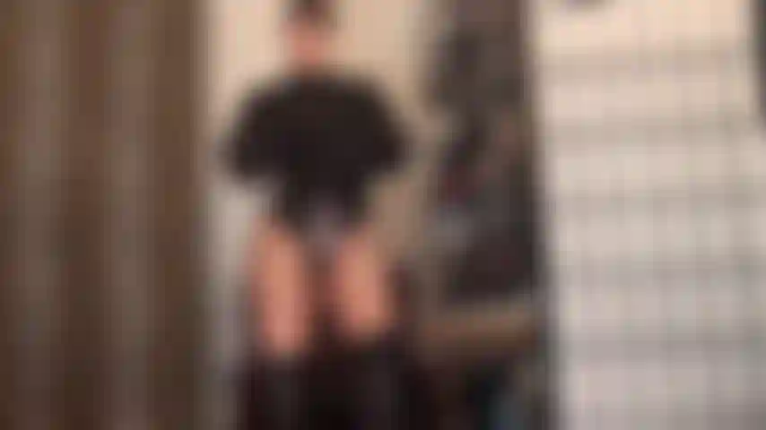 Short hair, seductive outfit with tall leather boots and shiny nude pantyhose. Mistress vivian strokes her big white 9 inch cock that has you drool all over yourself.