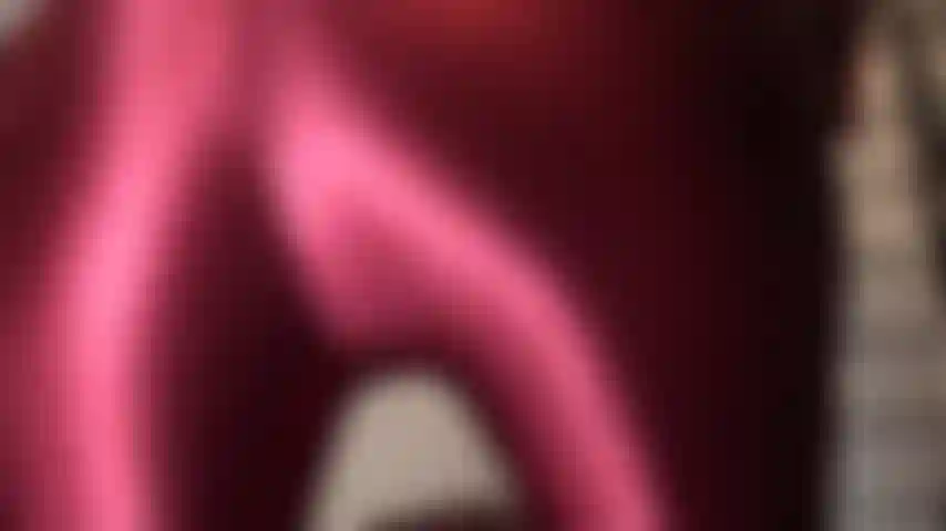 Burgundy red satin pants worship - oh how you would enjoy being under this perfect round ass, facesat in these shiny trousers.