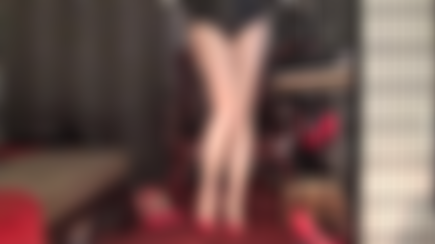 Pantyhose lovers unite - here is a wonderful glossy pair suntan tights with red stiletto slides for you to admire. Massage mistress' silky nylon legs and feet using only your erect cock.