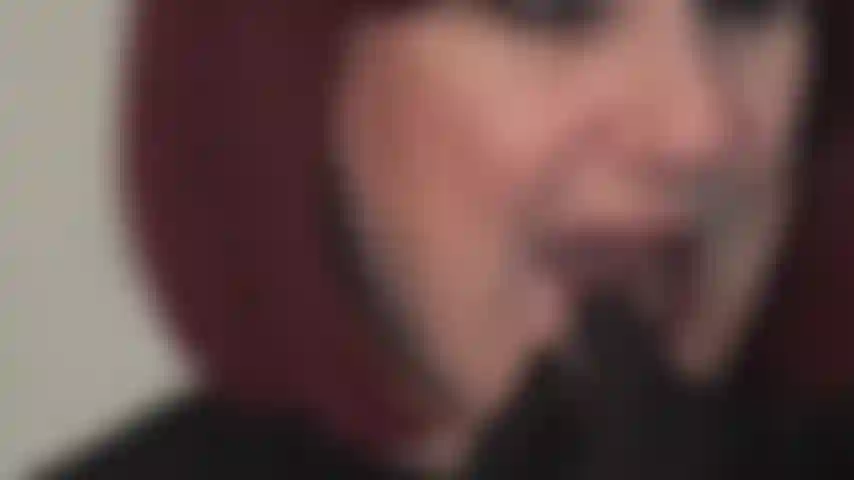 Shiny red lips have you dropping to your knees - mistress applies red lipstick and teases with her seductive mouth, slowly licking her lips.