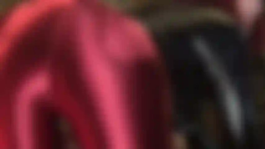 Ass worship in red burgundy glossy shiny satin pants.