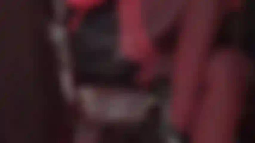 Femdom sultry stockings tease - mistress vivian turns up the heat in red seamed garter stockings layered on shiny black leohex spandex tights.