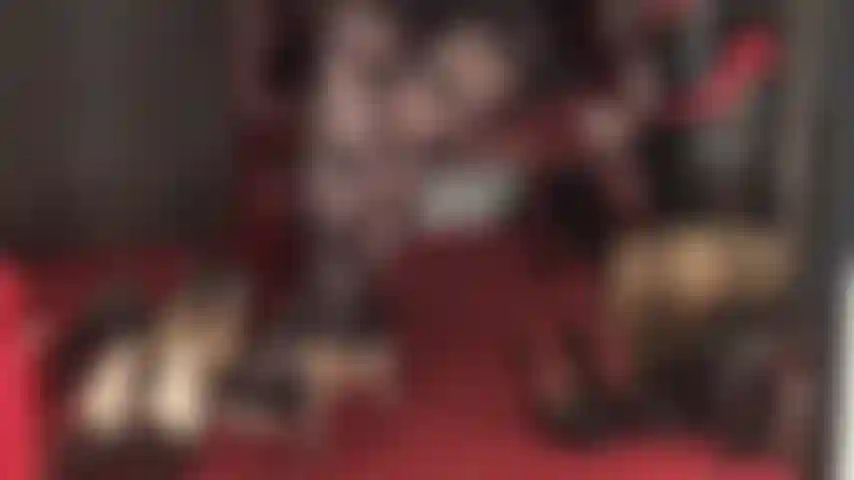 Floral patterned tights, high heels and foot worship.