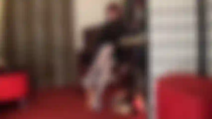 Blue stocking feet tease your cock and balls.