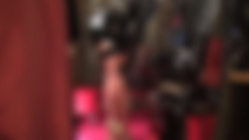 Your latex goddess is dressed in a glossy black rubber outfit, skirt, blouse, gloves, panties and stockings. Sexy mini skirt first, knee length pencil skirt next. Everything so tight and shiny!