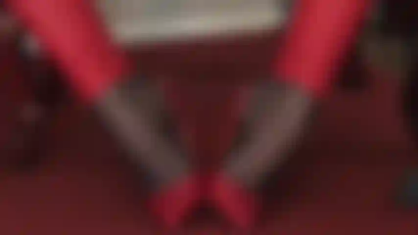 Admire mistress vivian's incredible arches in red leather pumps and black nylons.