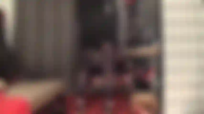 Opaque black nylon leggings and bare foot tease.