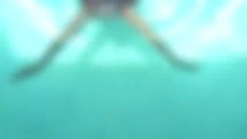 Blowjob with cum shot on face and mouth in the pool. teasing, cumshot, water, bikini and a dick in the mouth.