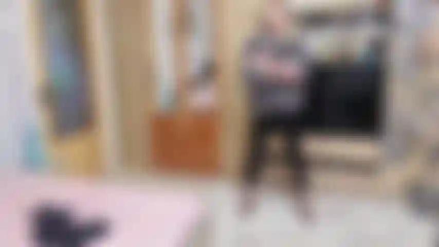 teasing you with my latex pants and fur coat