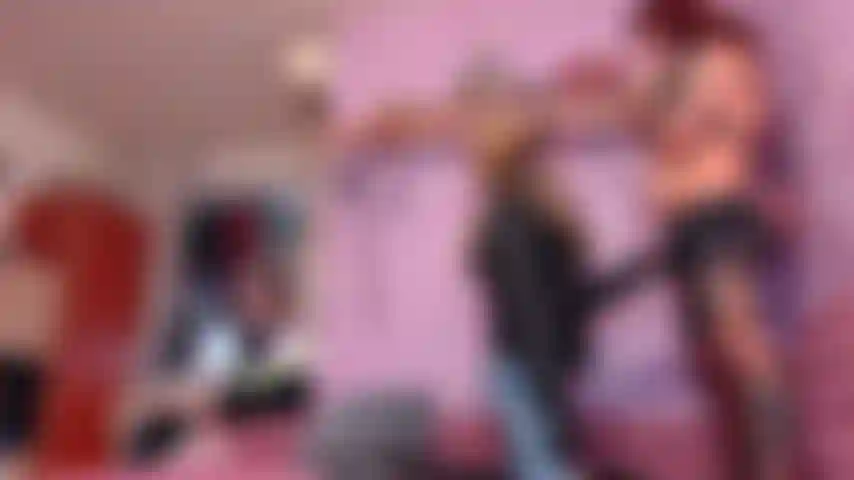 crossdress, food fetish , gas mask, blowjob, cum