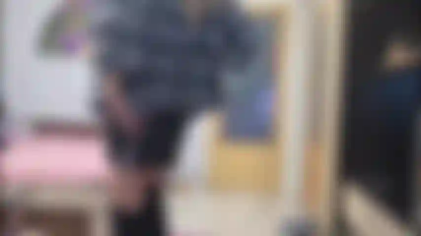 fur, leather and high heel boots tease