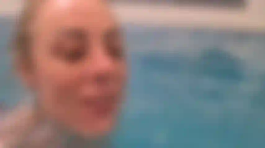 pov handjob, pussy fuck in the swimming pool