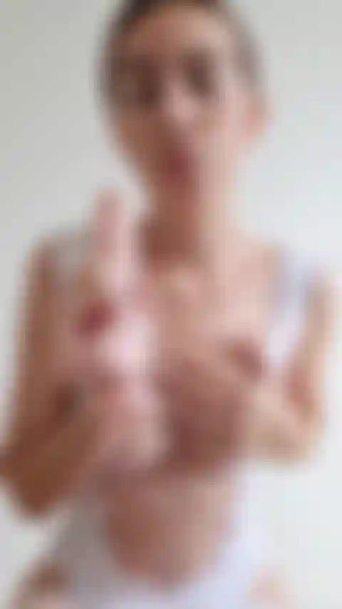 Blowjob dildo + spit tits.