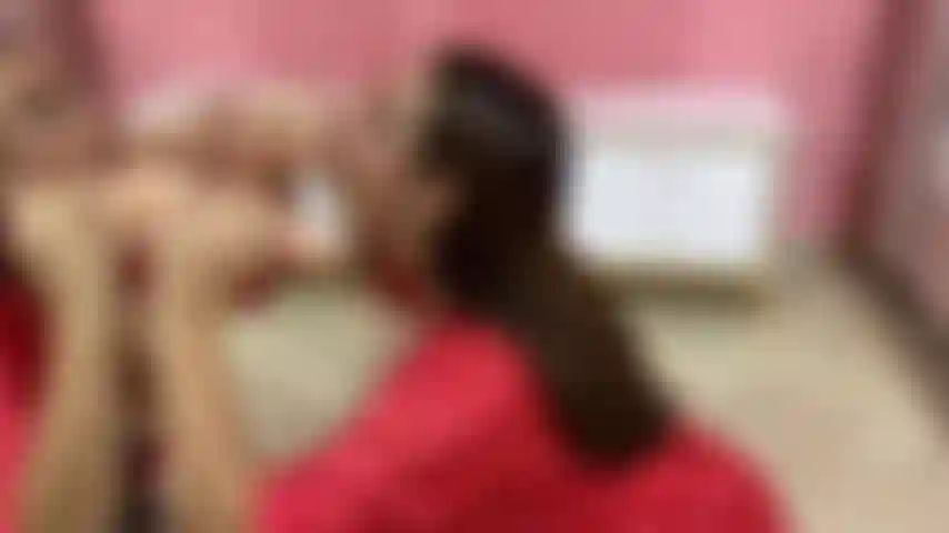 Three dildos in front of the mirror, masturbating and sucking them deliciously.