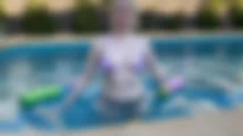 Being my silly self and mucking around in the pool