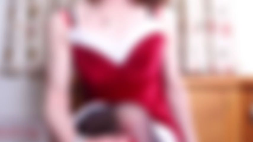 Miss Santa the Movie Orgasm filmed Christmas Eve, wearing a Miss Santa mini dress, black stockings & suspenders I lift the skirt to play firstly with vibe then fingers to orgasm & after orgasm play. Straight on shots pussy, labia, clit.