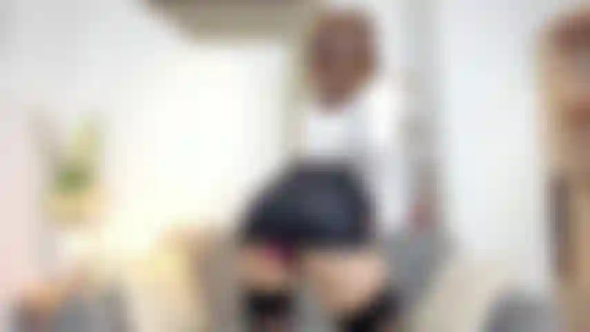 Horny secretary in her office