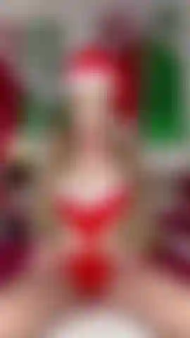 MRS CLAUS RED VIBRATOR SOLO PLAY  Super sexy in my red Mrs Claus lingerie. Pulling out my pussy and holding the vibrator on my clit until I cum