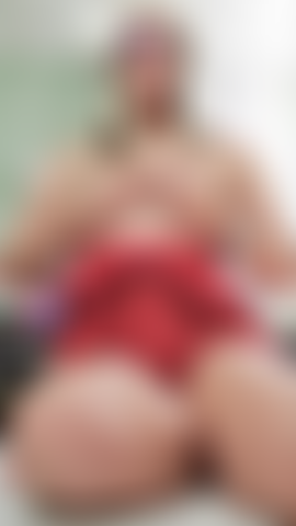 Cumming on big candy cane