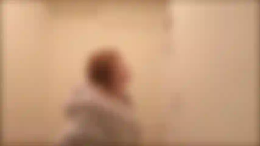 Morning routine and mirror inspection.