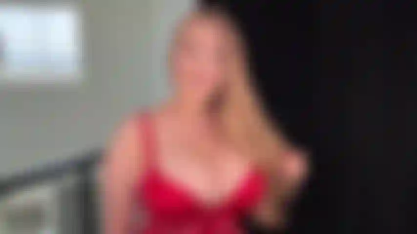 Look at me in my red lingerie. You can tell