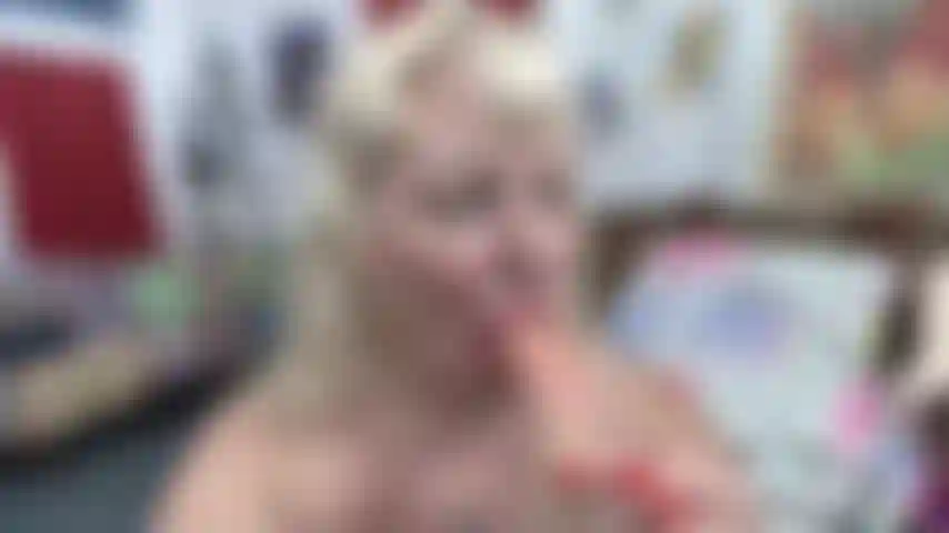 Pov_of_me_sucking_on_a_white_toy---moaning_&_dirty_talk---standing_showing_my_big_ass_in_green_pumps_&_tan_thigh_high_stockings.