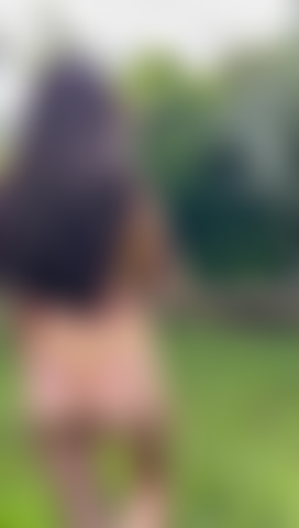 Fucking my hot pussy in the garden.