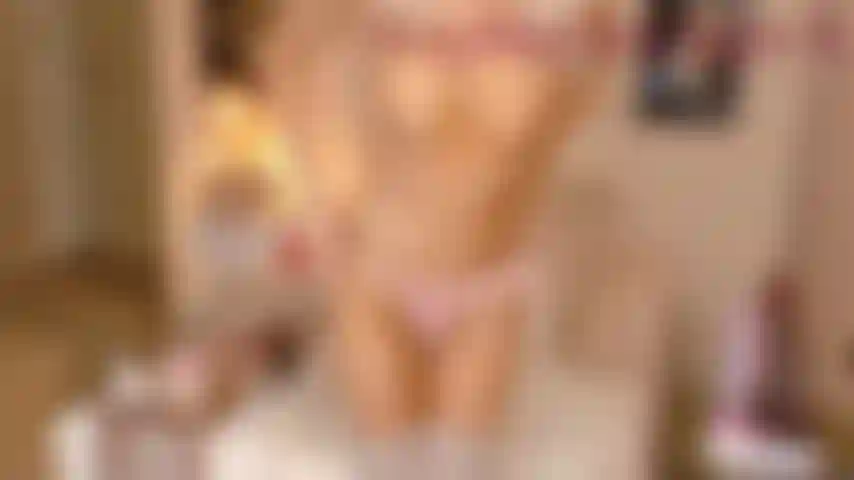 Getting fucked by a big white dildo